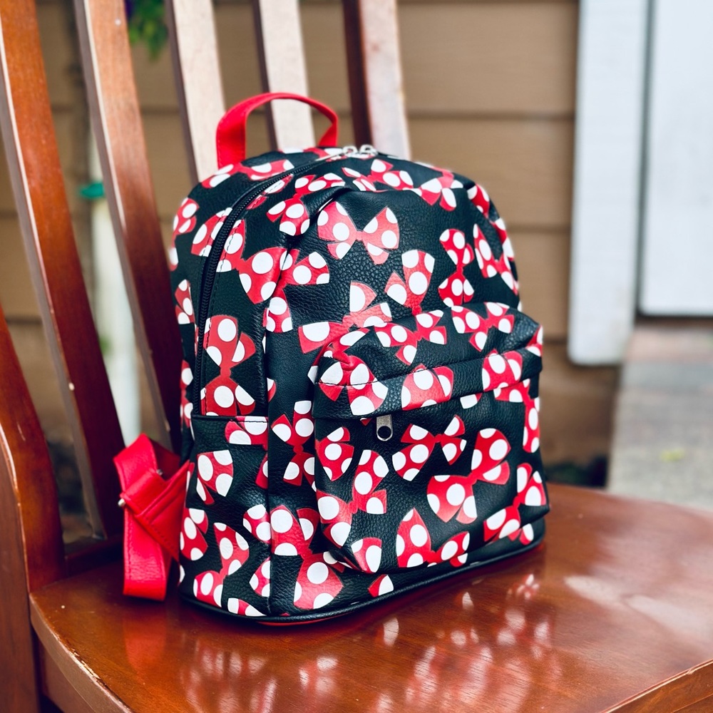 Disney Park Minnie Mouse Bows Mini Backpack - NWT